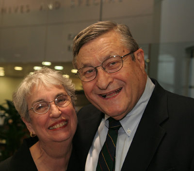Emanuel (Manny) Parzen and his wife, Carol