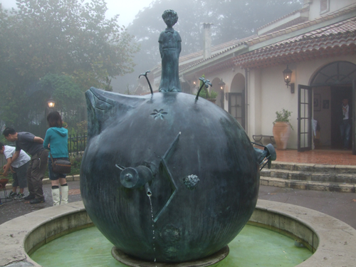 Statue of the Little Prince on his B-612 Asteroid