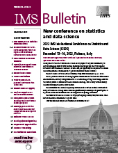 IMS Bulletin 50(8) cover image