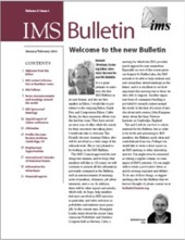 IMS Bulletin 31(1) cover image