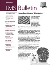 IMS Bulletin 34(1) cover image