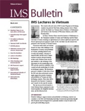IMS Bulletin 34(2) cover image