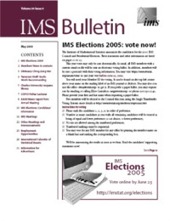 IMS Bulletin 34(4) cover image
