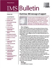 IMS Bulletin 34(8) cover image