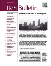 IMS Bulletin 34(9) cover image