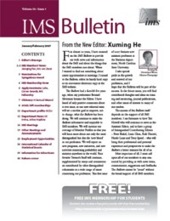 IMS Bulletin 36(1) cover image