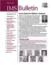 IMS Bulletin 36(7) cover image