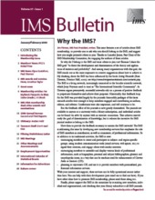 IMS Bulletin 37(1) cover image