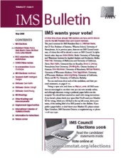 IMS Bulletin 37(4) cover image