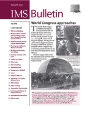 IMS Bulletin 37(6) cover image