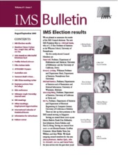 IMS Bulletin 37(7) cover image