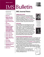 IMS Bulletin 37(10) cover image