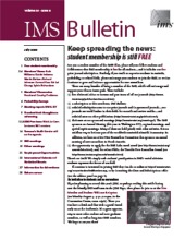 IMS Bulletin 38(6) cover image