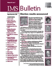 IMS Bulletin 38(7) cover image