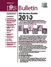 IMS Bulletin 39(7) cover image