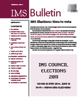 IMS Bulletin 40(3) cover image