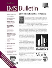 IMS Bulletin 42(1) cover image