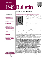 IMS Bulletin 42(7) cover image