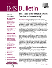 IMS Bulletin 43(5) cover image