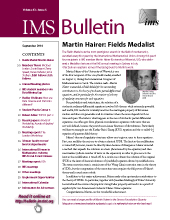 IMS Bulletin 43(6) cover image