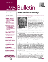 IMS Bulletin 43(8) cover image