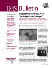 IMS Bulletin 45(7) cover image