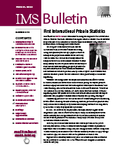 IMS Bulletin 45(8) cover image