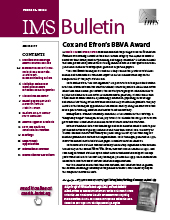 IMS Bulletin 46(2) cover image