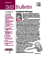 IMS Bulletin 46(7) cover image
