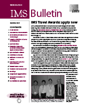 IMS Bulletin 46(8) cover image