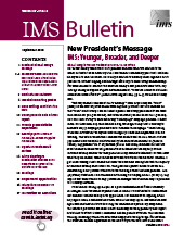 IMS Bulletin 47(6) cover image